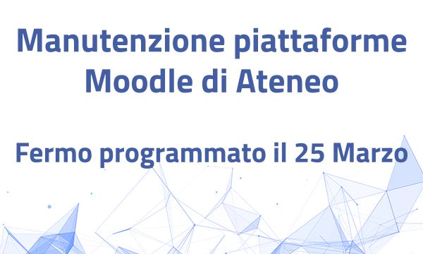 Manutenzione programmata delle piattaforme Moodle di Ateneo.