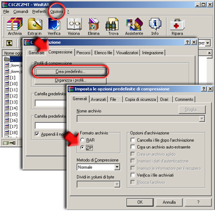 Configurazione WinRAR